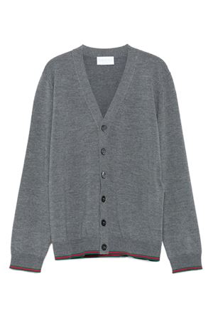 grey cotton cardigan GUCCI KIDS | 832635XKEXU1127